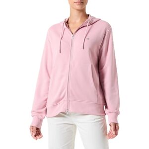 GANT Shield huvtröja med dragkedja, Dammig rosa, S GANT Shield huvtröja med dragkedja, Dammig rosa, S