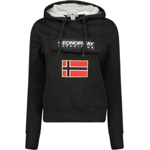 Geographical Norway Gadrienama Lady – huvtröja med kängurufickor – varm långärmad tröja – huvtröja damjacka vår sommar höst vinter (svart L), svart, L Geographical Norway Gadrienama Lady – huvtröja med kängurufickor – varm långärmad tröja – huvtröja damjacka vår sommar höst vinter (svart L), svart, L