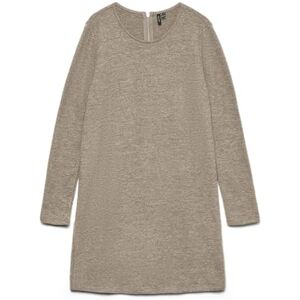 VERO MODA dam Vmbella Ls Short Zip Dress JRS Noos, Silver Mink, L VERO MODA dam Vmbella Ls Short Zip Dress JRS Noos, Silver Mink, L