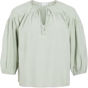 Vila Viprisilla V-Neck 3/4 topp, grön, 40 kvinnor, Färg: grön, 38 Vila Viprisilla V-Neck 3/4 topp, grön, 40 kvinnor, Färg: grön, 38