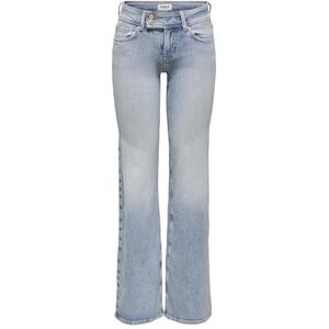 ONLY Onltiger Lw Flare Double Button DNM Cro, Mellanblå denim, 27W / 32L ONLY Onltiger Lw Flare Double Button DNM Cro, Mellanblå denim, 27W / 32L