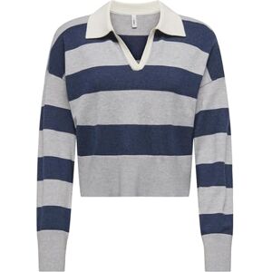 ONLY Onlibi Ls Stripe Polo Pullover Cc KNT, Baby's Breath, XL ONLY Onlibi Ls Stripe Polo Pullover Cc KNT, Baby's Breath, XL
