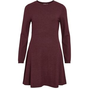 Vila Vicomfy A-Line O-neck stickad klänning – Noos, Fig, XS Vila Vicomfy A-Line O-neck stickad klänning – Noos, Fig, XS