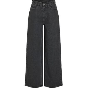 Vila Female Wide Fit-jeans VIFREYA hög midja, Grå denim, 34W / 30L Vila Female Wide Fit-jeans VIFREYA hög midja, Grå denim, 34W / 30L