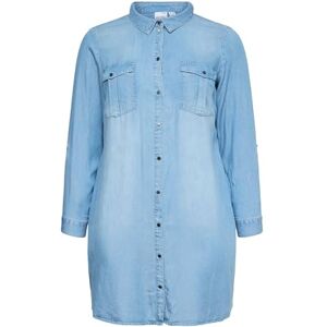 VERO MODA dam Vmsila Ls Short Dress Mix Ga Curve Noos klänning, Ljusblå denim, 44 VERO MODA dam Vmsila Ls Short Dress Mix Ga Curve Noos klänning, Ljusblå denim, 44