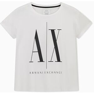 Giorgio Armani Icon Logo för kvinnor Pojkvän Tee Casual, Optisk vit, XS Giorgio Armani Icon Logo för kvinnor Pojkvän Tee Casual, Optisk vit, XS