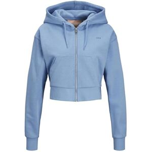 JJXX Kvinnlig huvtröja med dragkedja JXAbbie, Silver sjö blå/tryck: bijou blå logotyp, L JJXX Kvinnlig huvtröja med dragkedja JXAbbie, Silver sjö blå/tryck: bijou blå logotyp, L