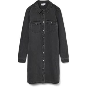 VERO MODA Kvinnlig jeansklänning VMJENNIE kort klänning, Svart denim, XS VERO MODA Kvinnlig jeansklänning VMJENNIE kort klänning, Svart denim, XS