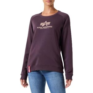 Alpha Industries New Basic Sweater för kvinnor, Plum, L Alpha Industries New Basic Sweater för kvinnor, Plum, L