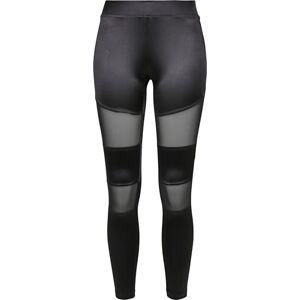 Urban Classics Damer Shiny Tech mesh-leggings, svart, M Urban Classics Damer Shiny Tech mesh-leggings, svart, M
