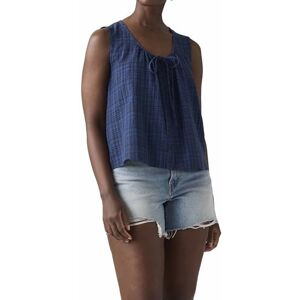 Levi's Luella SL Blouse Blusar, upptagen pläd True Navy, S dam Levi's Luella SL Blouse Blusar, upptagen pläd True Navy, S dam