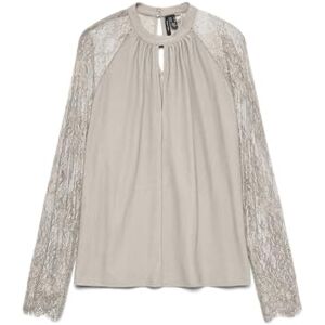 VERO MODA Vmmilla Ls Lace Top Ga JRS Noos, Pimpsten, S VERO MODA Vmmilla Ls Lace Top Ga JRS Noos, Pimpsten, S