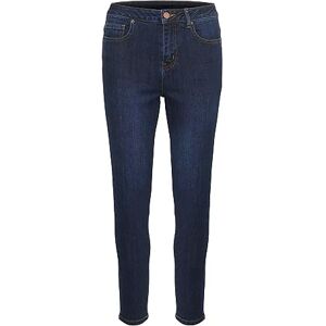 KAFFE Jeans för dam Slim Fit High-waisted Regular Waistband Denim Ankellängd, mörkblå denim, 38 KAFFE Jeans för dam Slim Fit High-waisted Regular Waistband Denim Ankellängd, mörkblå denim, 38
