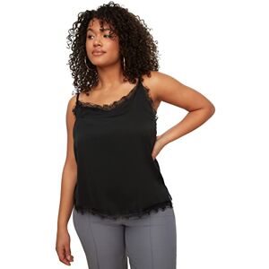 Trendyol kvinnor plus size vanlig vanlig v-ringad vävd plus size blus, Svart, 40/More Trendyol kvinnor plus size vanlig vanlig v-ringad vävd plus size blus, Svart, 40/More