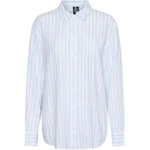 VERO MODA VMLINN LS skjorta WVN NOOS, Snövit/ränder: olga Airy Blue, L VERO MODA VMLINN LS skjorta WVN NOOS, Snövit/ränder: olga Airy Blue, L