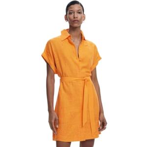 Desigual Designual Christian Lacroix ljus blommig Avinyon skjorta klänning 22SWVW31 SS22 ny säsong, Orange, M Desigual Designual Christian Lacroix ljus blommig Avinyon skjorta klänning 22SWVW31 SS22 ny säsong, Orange, M