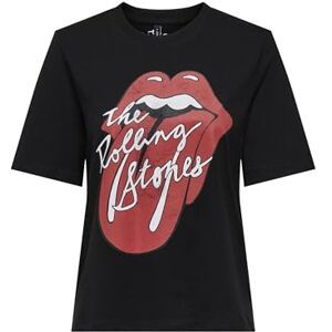 ONLY Onlrolling Stones Life S/S Top Box JRS, svart, XS ONLY Onlrolling Stones Life S/S Top Box JRS, svart, XS