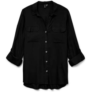 VERO MODA bestseller a/s Damer VMBUMPY L/S skjorta New NOOS blus, svart, XL VERO MODA bestseller a/s Damer VMBUMPY L/S skjorta New NOOS blus, svart, XL