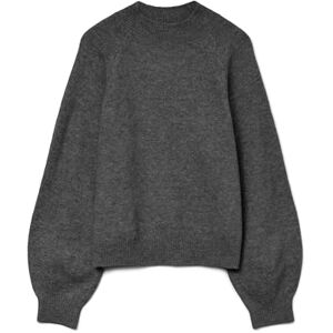 VERO MODA VMLEAF Pull-Overs stickad tröja, mörkgrå melange, L, Mörkgrå melange, L VERO MODA VMLEAF Pull-Overs stickad tröja, mörkgrå melange, L, Mörkgrå melange, L