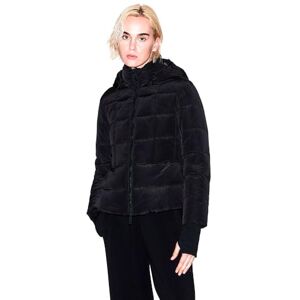 Giorgio Armani Sustainable, Thumbhole Sleeve, Broidered Logo, Justerbar Hood Down Coat, Svart, L, svart, L Giorgio Armani Sustainable, Thumbhole Sleeve, Broidered Logo, Justerbar Hood Down Coat, Svart, L, svart, L