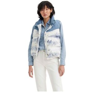 Levi's JUNO WESTERN puffer väst blå, WESTERN TOILE VINTAG, XS Levi's JUNO WESTERN puffer väst blå, WESTERN TOILE VINTAG, XS