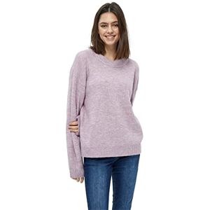 DESIRES Dam Elis Rib O-hals, violett melange, XXL DESIRES Dam Elis Rib O-hals, violett melange, XXL