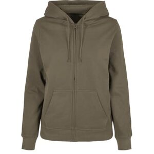 Build Your Brand dam dam basic huvtröja med dragkedja, OLIV, 3XL Build Your Brand dam dam basic huvtröja med dragkedja, OLIV, 3XL