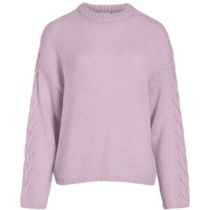 Vila Vimoyano L/S hög hals stickad tröja/Pb, Charmerande orkidé, M Vila Vimoyano L/S hög hals stickad tröja/Pb, Charmerande orkidé, M