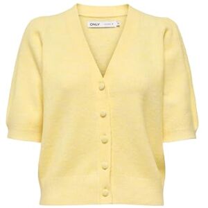 ONLY Neck Onlliva Knt Noos-V-ringad kofta S/S, Mellow Gul, L Dam, Mellow gul, L ONLY Neck Onlliva Knt Noos-V-ringad kofta S/S, Mellow Gul, L Dam, Mellow gul, L