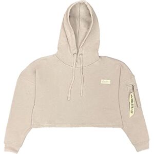 Alpha Industries Organics Cropped OS Hoody Hooded Sweat för damer Organic Grey Alpha Industries Organics Cropped OS Hoody Hooded Sweat för damer Organic Grey