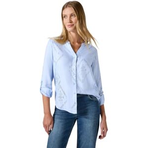 Cecil blus med folietryck, Whisper Blue Melange, XL Cecil blus med folietryck, Whisper Blue Melange, XL