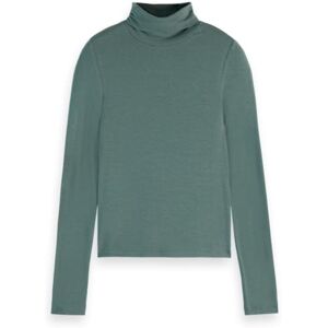 Scotch & Soda Roll Up Neck Ls T-shirt, Park Green 354, M Scotch & Soda Roll Up Neck Ls T-shirt, Park Green 354, M
