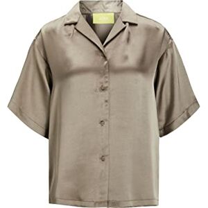 JJXX JACK&JONES Dam JXLISA SS Comfort satinskjorta SN blus, Brindle, M JJXX JACK&JONES Dam JXLISA SS Comfort satinskjorta SN blus, Brindle, M