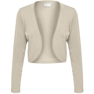 KAFFE dam långärmad bolero shorts shoulder jacka öppen framsida, Ecru KAFFE dam långärmad bolero shorts shoulder jacka öppen framsida, Ecru