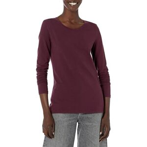 Amazon Essentials Women's Långärmad T-shirt med rund hals klassisk passform (finns i plusstorlek), Vinröd, S Amazon Essentials Women's Långärmad T-shirt med rund hals klassisk passform (finns i plusstorlek), Vinröd, S