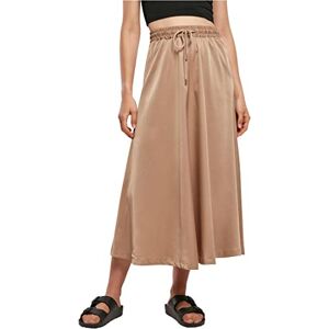 Urban Classics dam satin midi skirt kjol dam, Beige färg, S Urban Classics dam satin midi skirt kjol dam, Beige färg, S