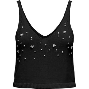 ONLY Onlcolette Life Sl Bling Top KNT, svart, L ONLY Onlcolette Life Sl Bling Top KNT, svart, L