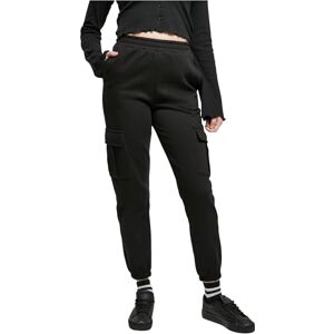 Urban Classics Dam hög midja cargo sweatpants träningsbyxor, svart, 5XL Urban Classics Dam hög midja cargo sweatpants träningsbyxor, svart, 5XL