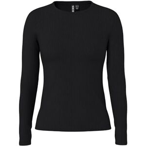 PIECES PCRUKA LS TOP NOOS BC, svart, M PIECES PCRUKA LS TOP NOOS BC, svart, M