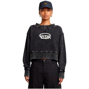 G-STAR RAW Overdyed Cropped Logo lös sweatshirt G-STAR RAW Overdyed Cropped Logo lös sweatshirt