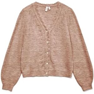 VERO MODA Vmlya Ls V-hals cardigan Btq, Silver Mink, L VERO MODA Vmlya Ls V-hals cardigan Btq, Silver Mink, L