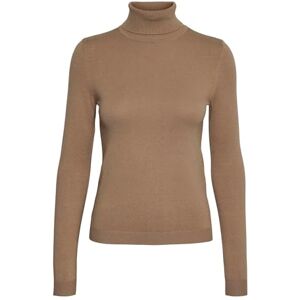 VERO MODA dam Vmhappiness Ls Rollnk Pullove Ga Boo Rep stickad tröja, Silver Mink, M VERO MODA dam Vmhappiness Ls Rollnk Pullove Ga Boo Rep stickad tröja, Silver Mink, M