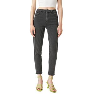 Koton Dam Relax Fit Slim Leg Mom Jean Byxor, Svart (blk), 31 Koton Dam Relax Fit Slim Leg Mom Jean Byxor, Svart (blk), 31