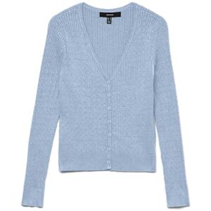 VERO MODA Vmsilje Ls V-hals Pointelle Cardi Noos, Kashmirblå, XS VERO MODA Vmsilje Ls V-hals Pointelle Cardi Noos, Kashmirblå, XS