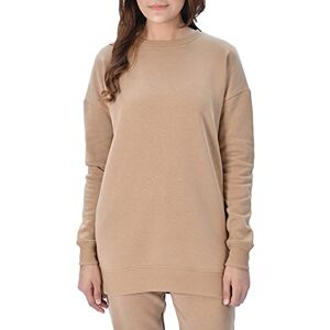 M17 Dam damer återvunnen klassisk rund hals tröja sweatshirt ledig pullover långärmad topp enkel jumper, Toffee brun, S M17 Dam damer återvunnen klassisk rund hals tröja sweatshirt ledig pullover långärmad topp enkel jumper, Toffee brun, S