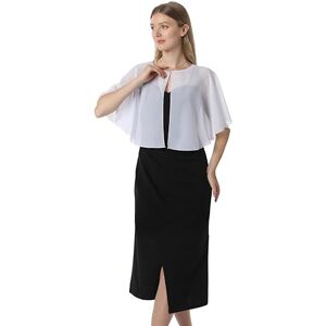 Hotshawl Chiffon Capelet Women's Soft capes Shawls and Wraps for Evening Dress Wedding Cape Cover Up (White) Hotshawl Chiffon Capelet Women's Soft capes Shawls and Wraps for Evening Dress Wedding Cape Cover Up (White)