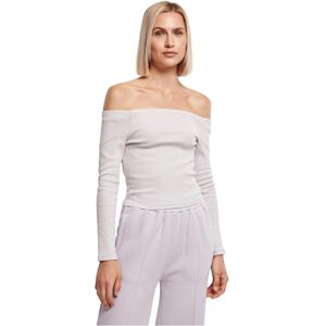 Urban Classics Dam Off Shoulder Rib långärmad T-shirt, Softlilac, XL Urban Classics Dam Off Shoulder Rib långärmad T-shirt, Softlilac, XL