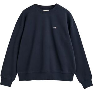 GANT Sköld för kvinnor, C-hals, sweatshirt, Kvällsblå, XXL GANT Sköld för kvinnor, C-hals, sweatshirt, Kvällsblå, XXL