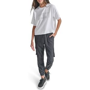 DKNY kvinnors strass-logotyp skuren kortärmad te, vit, liten, Vit, S DKNY kvinnors strass-logotyp skuren kortärmad te, vit, liten, Vit, S