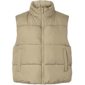 PIECES Pcbee New Short Buffer Vest Noos Bc, Silver Mink, XS PIECES Pcbee New Short Buffer Vest Noos Bc, Silver Mink, XS